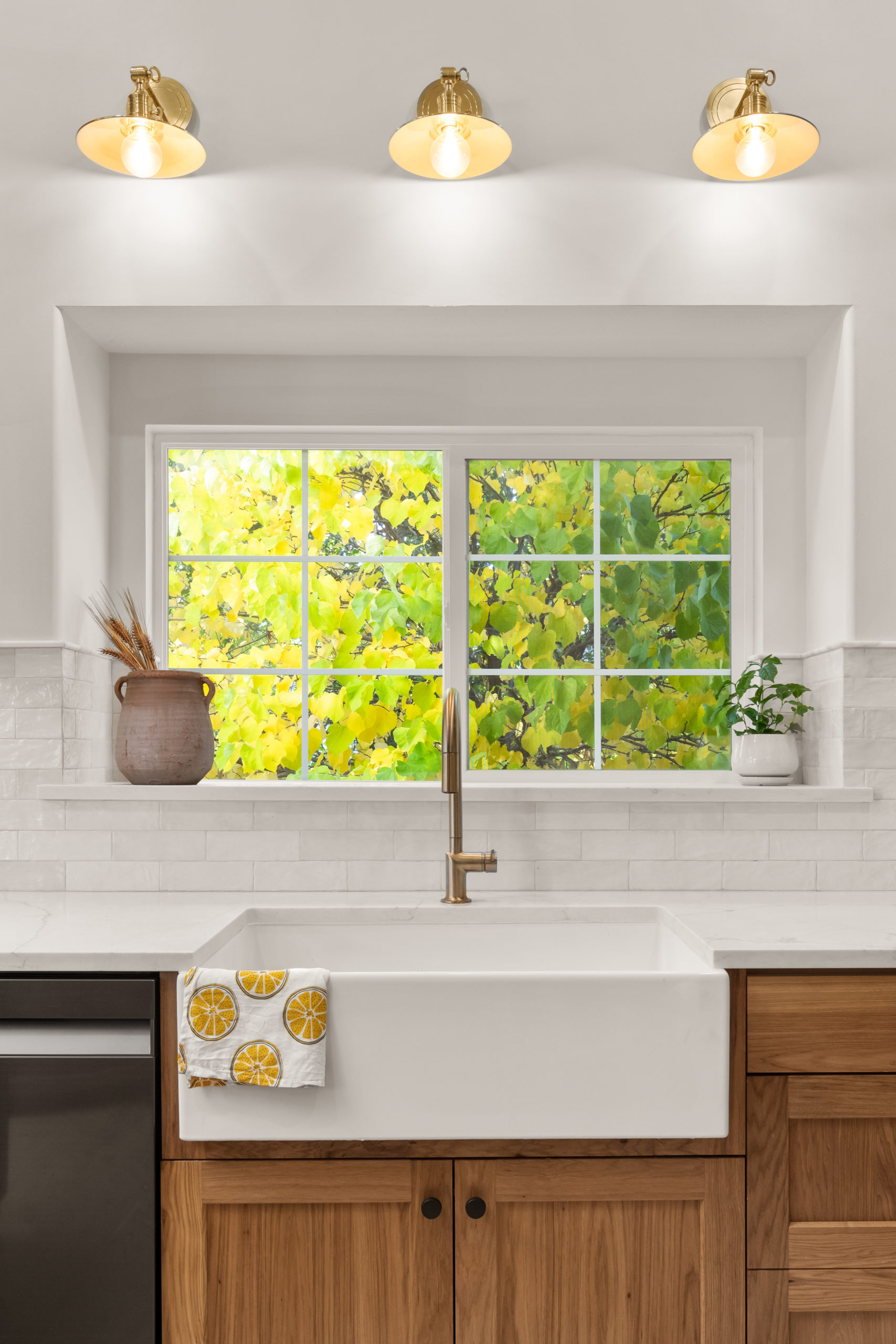 Sink or washing area in a newly remodeled kitchen